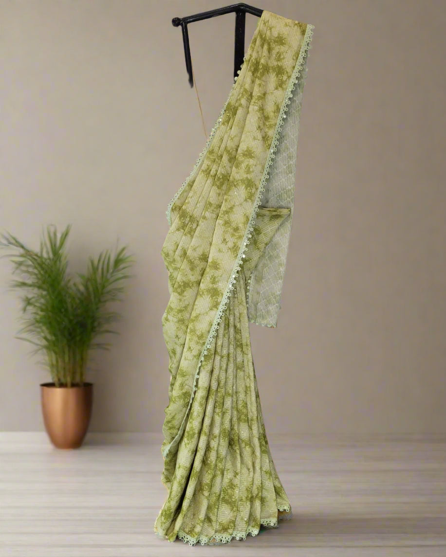 Green Anita Chinnon Saree