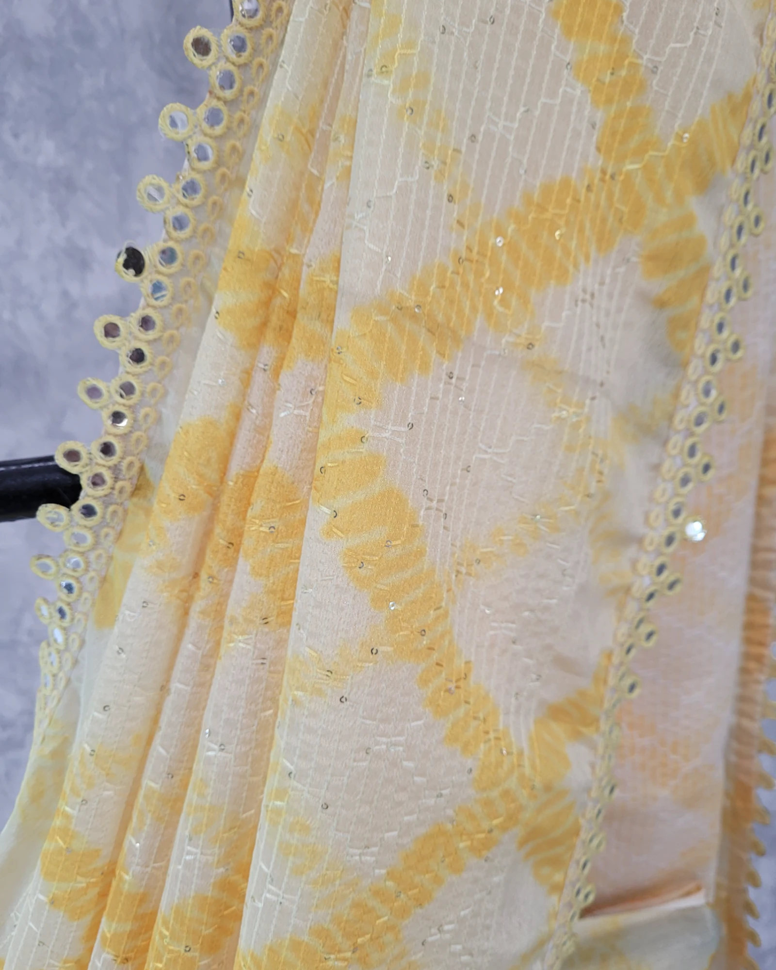 Yellow Anita Chinnon Saree