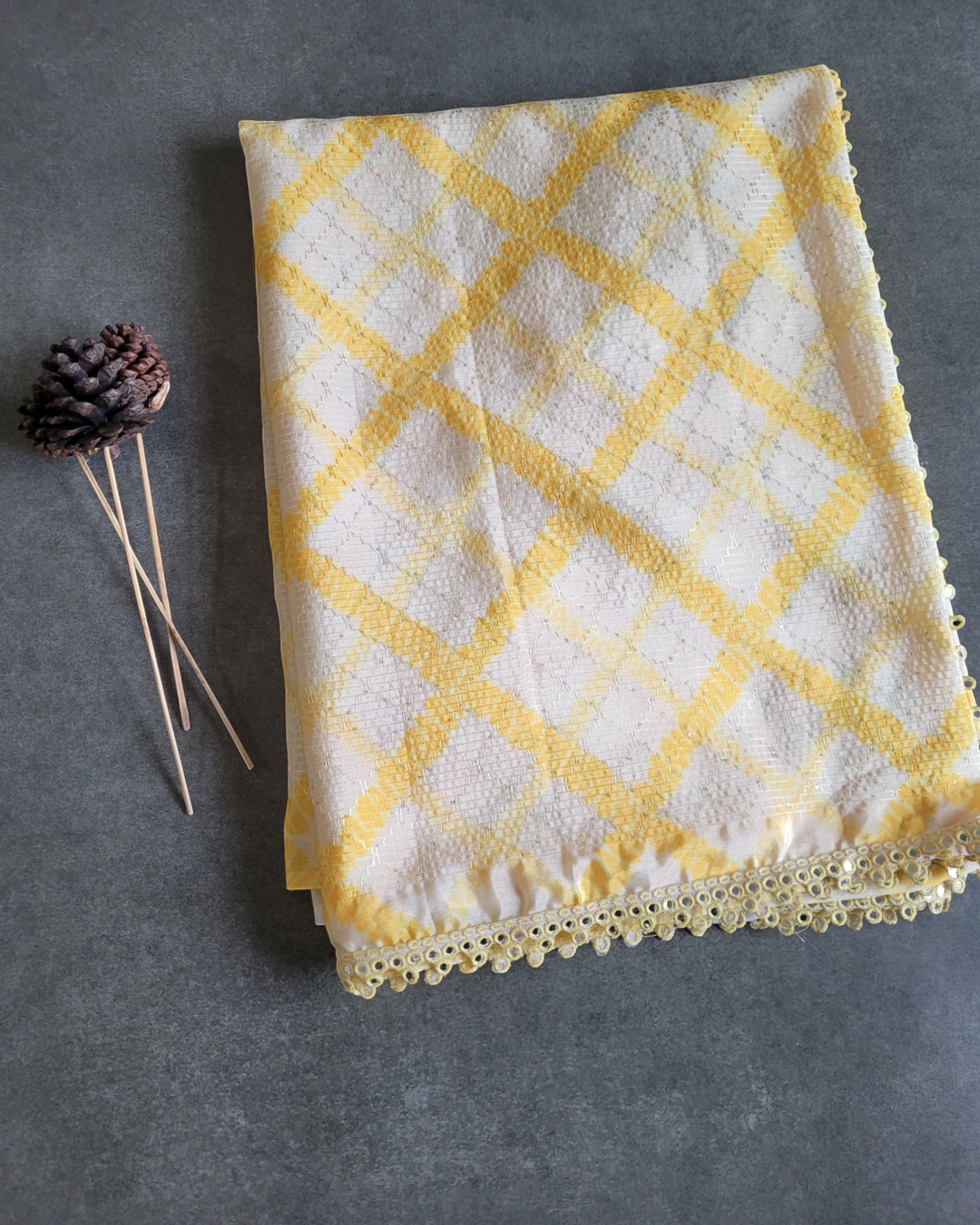 Yellow Anita Chinnon Saree