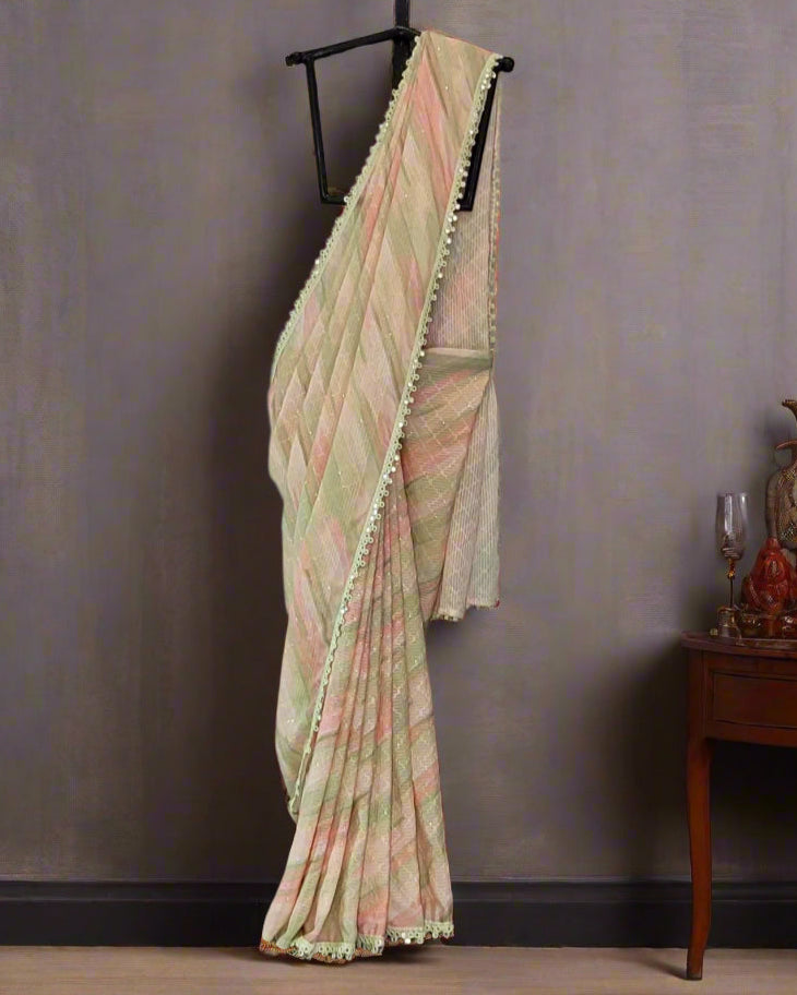 Multicolor Anita Chinnon Saree