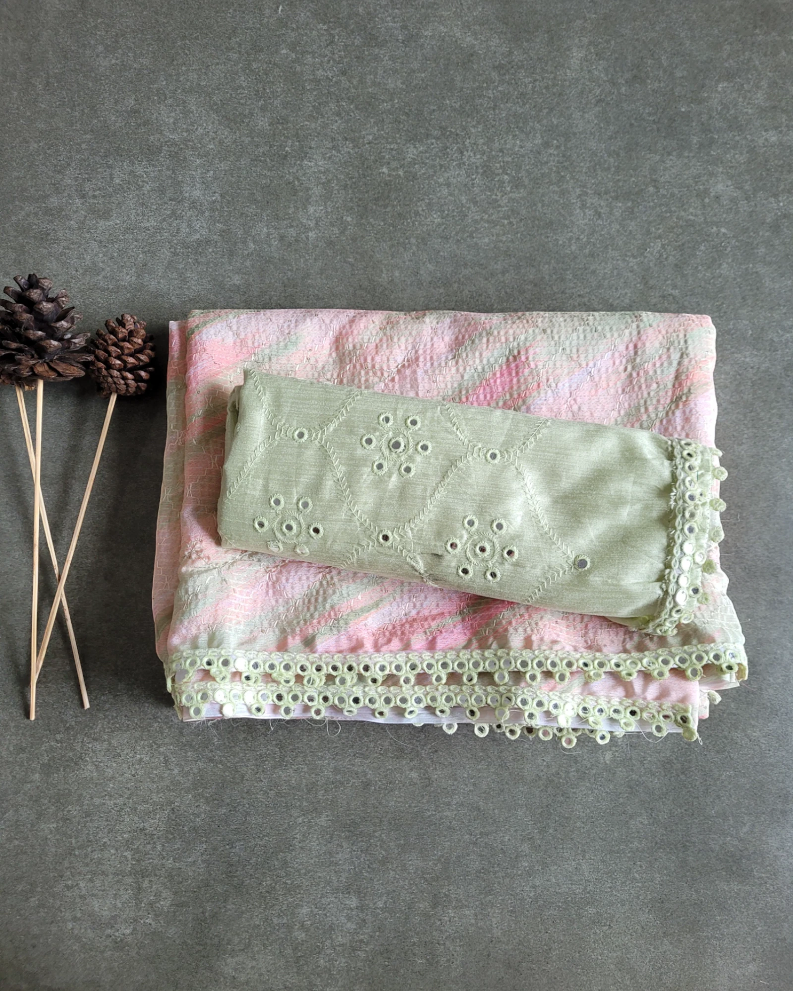 Multicolor Anita Chinnon Saree