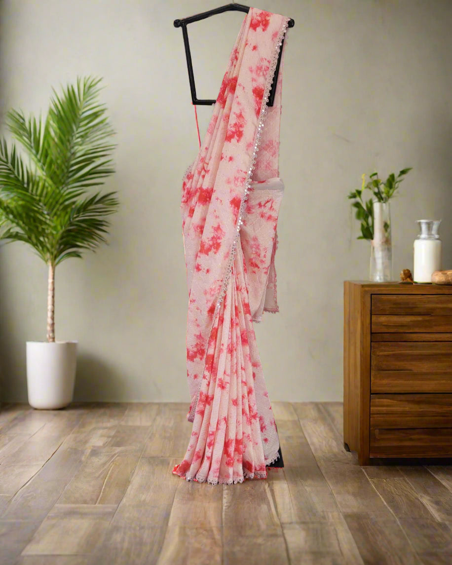 Pink Anita Chinnon Saree