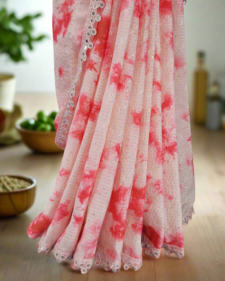 Pink Anita Chinnon Saree