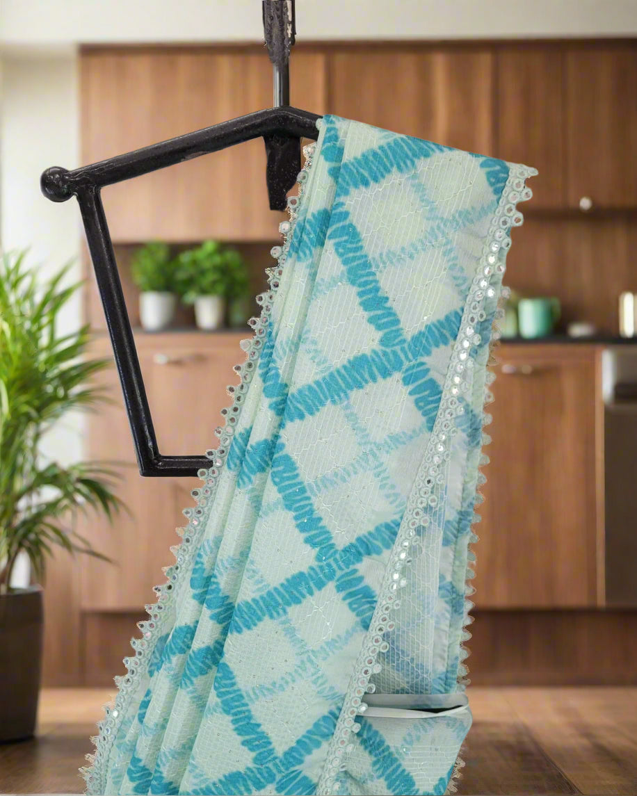 Blue Anita Chinnon Saree