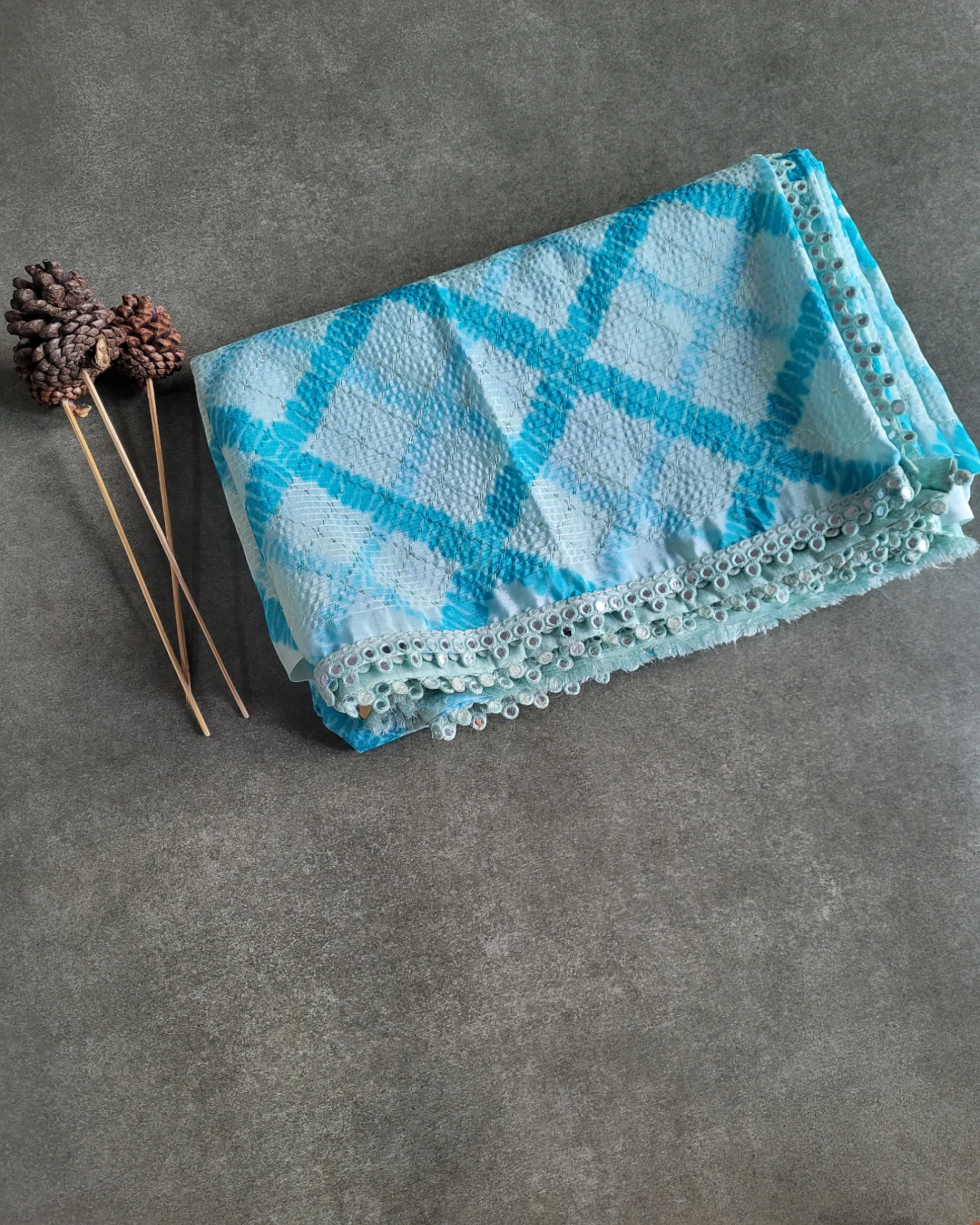 Blue Anita Chinnon Saree