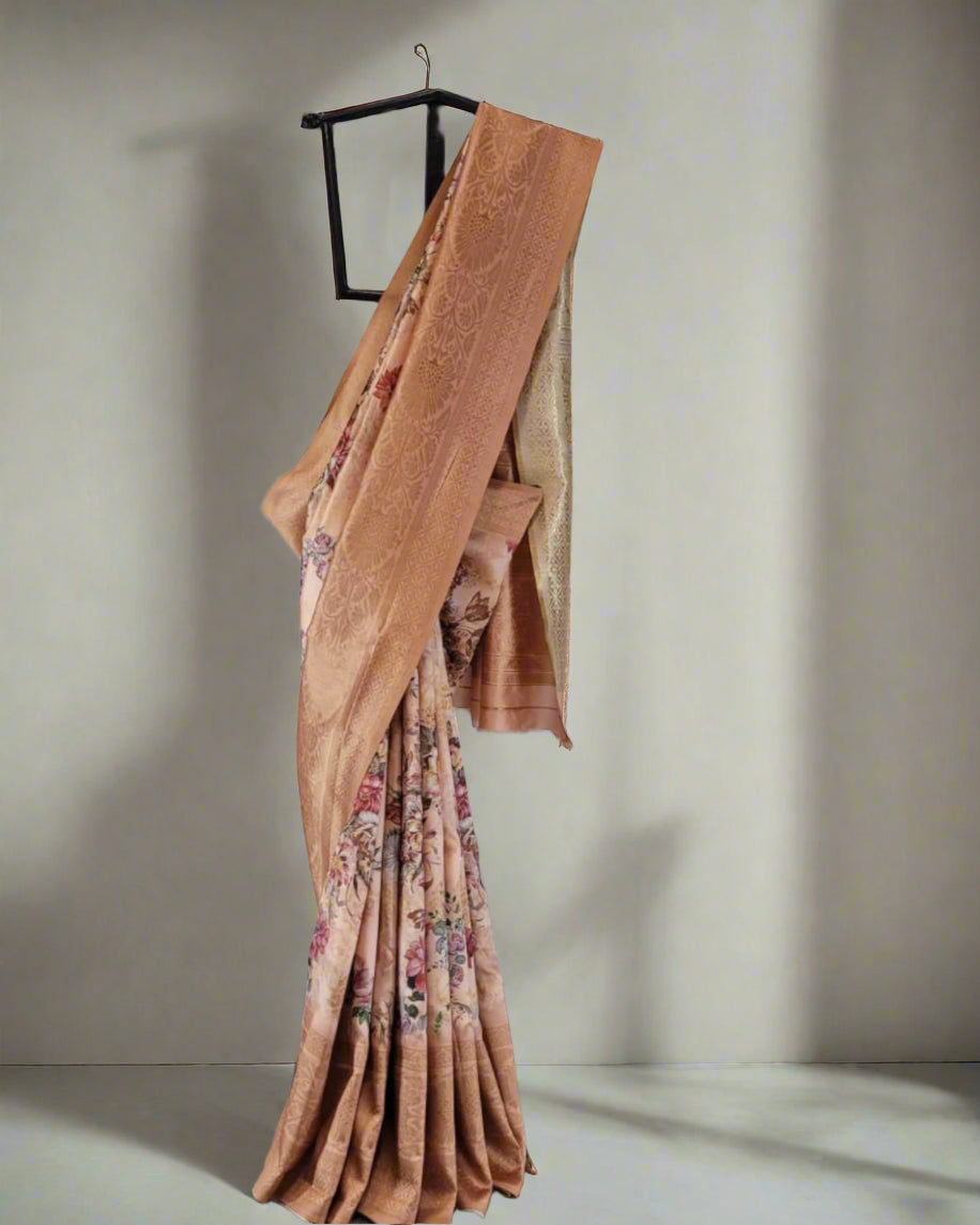 Peach Amrita Viscose Saree