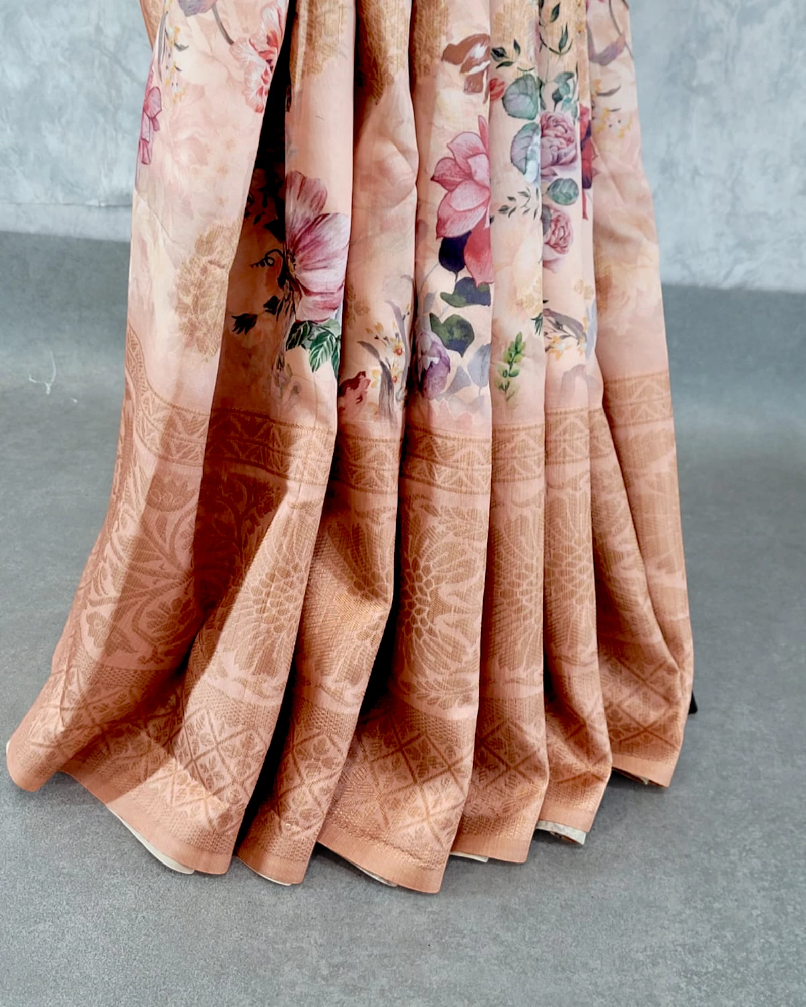 Peach Amrita Viscose Saree