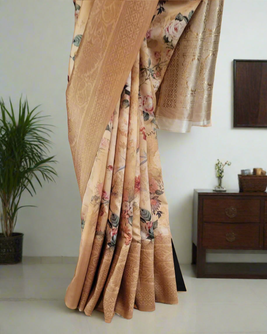 Gold Amrita Viscose Saree