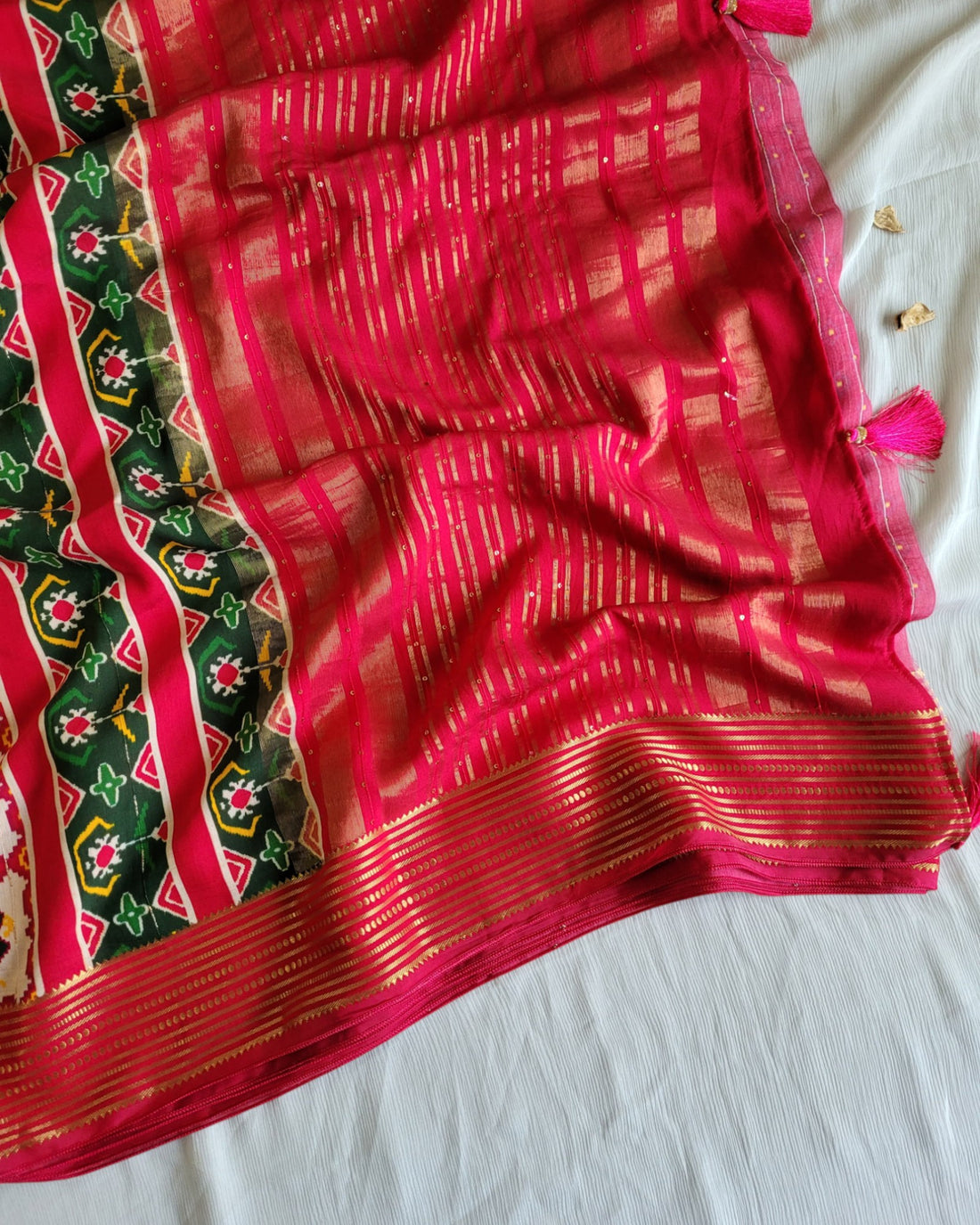 White Smita Muslin Saree