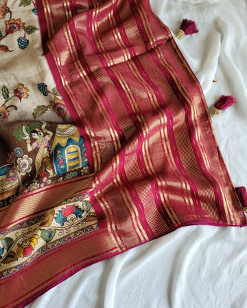 Grey Smita Muslin Saree