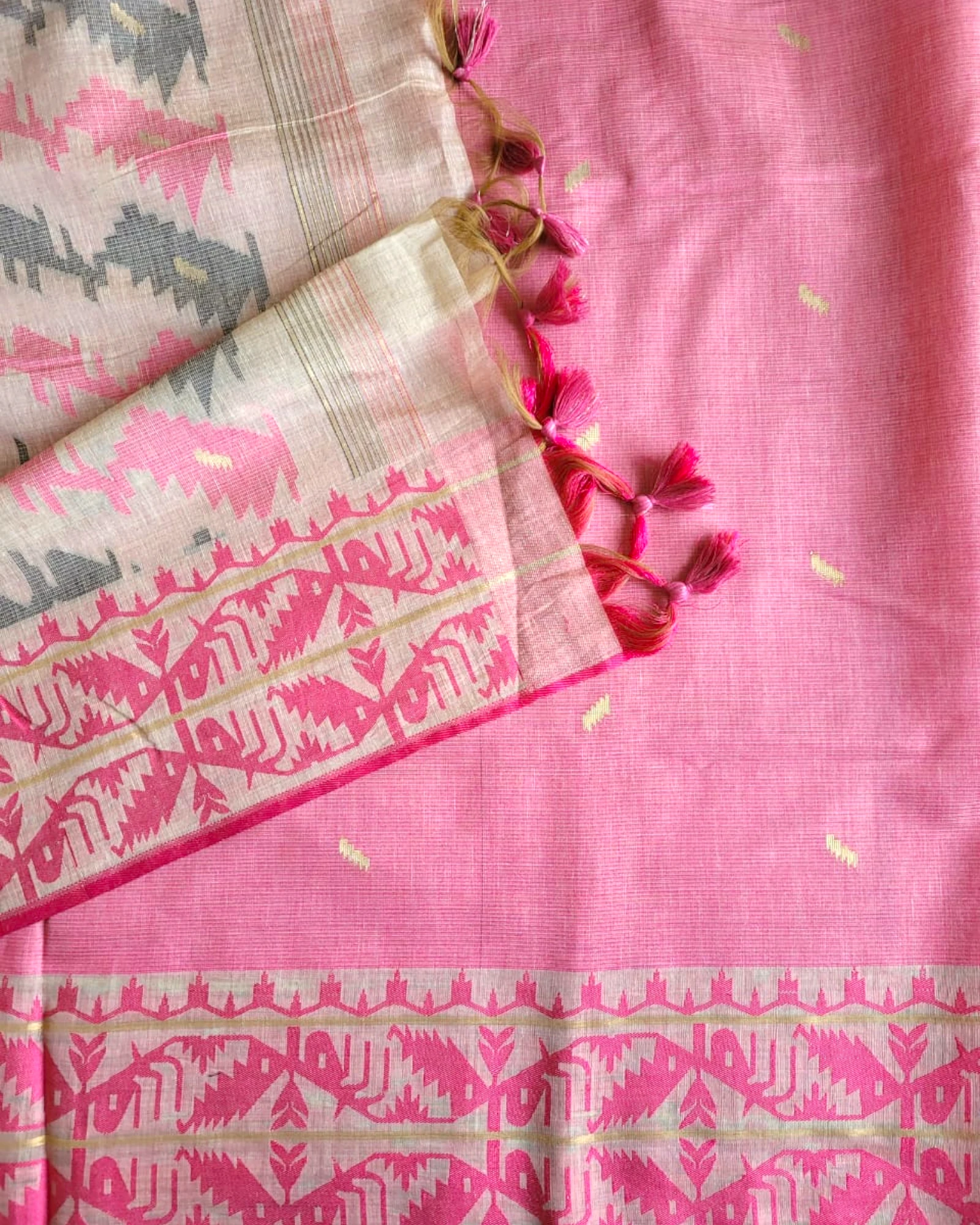Pink Inaya Cotton Saree