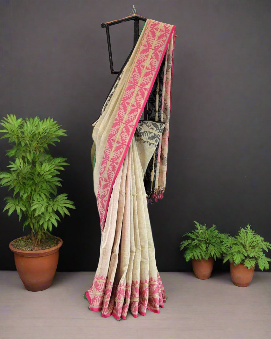 Pink Inaya Cotton Saree
