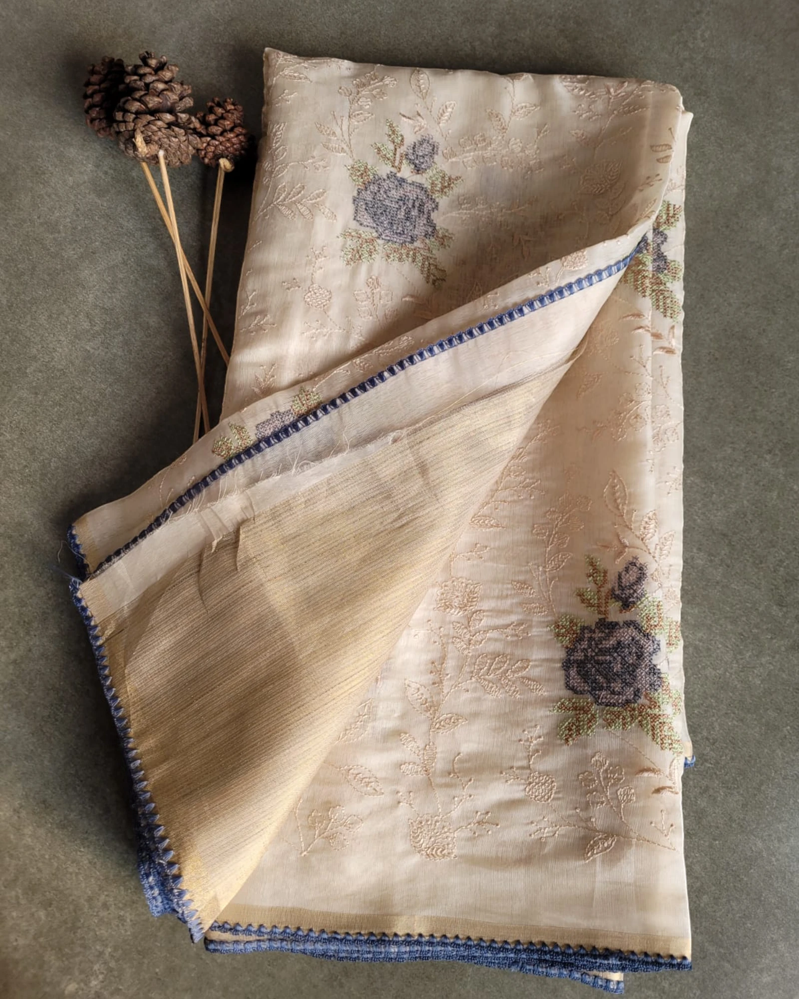 White Antara Net Saree