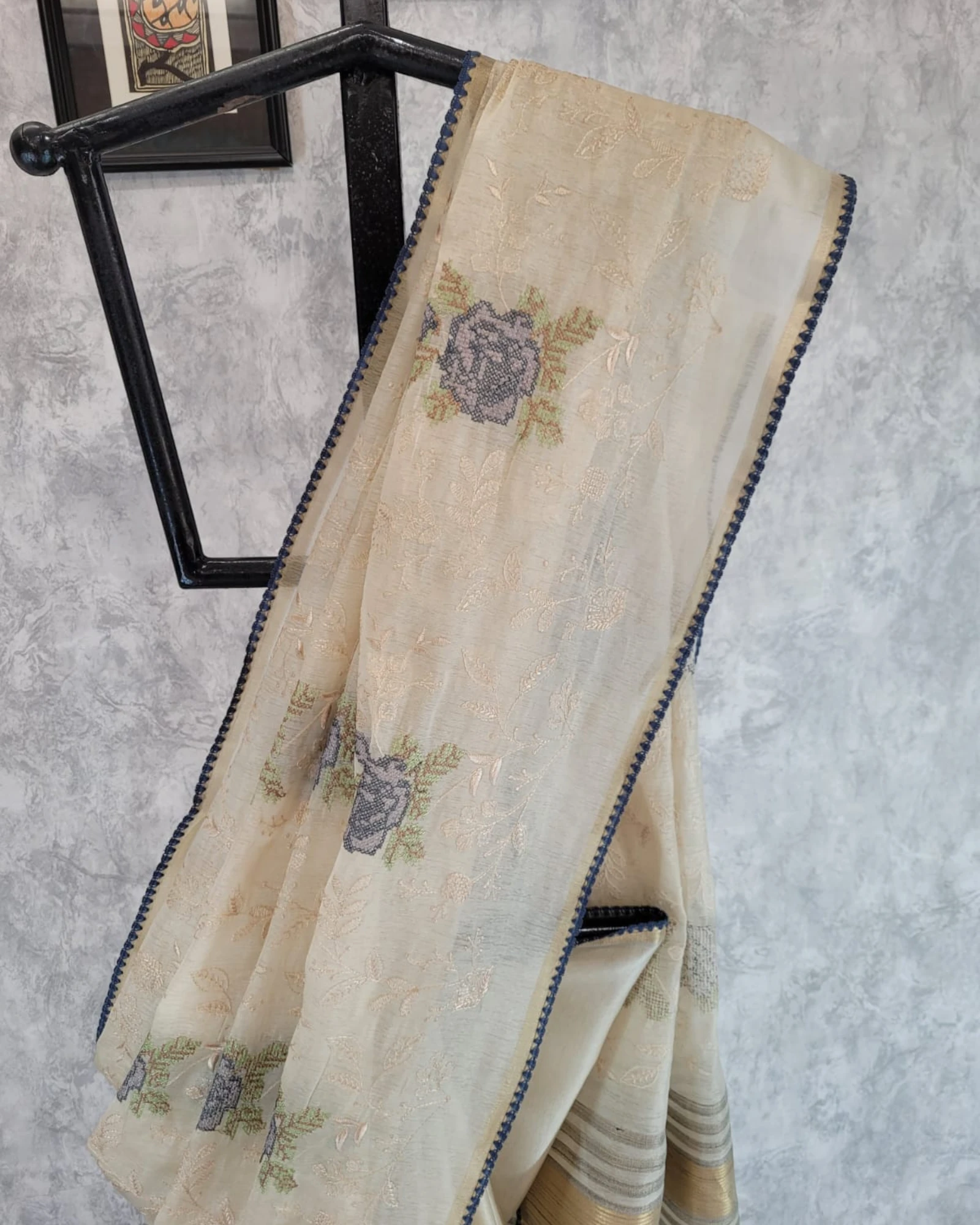 White Antara Net Saree