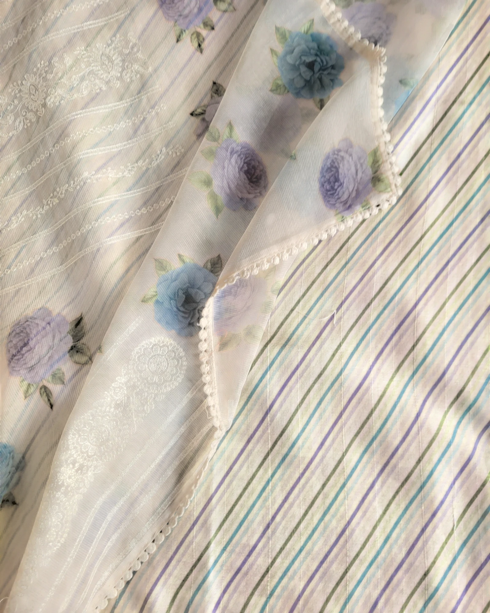 Cream Antara Net Saree