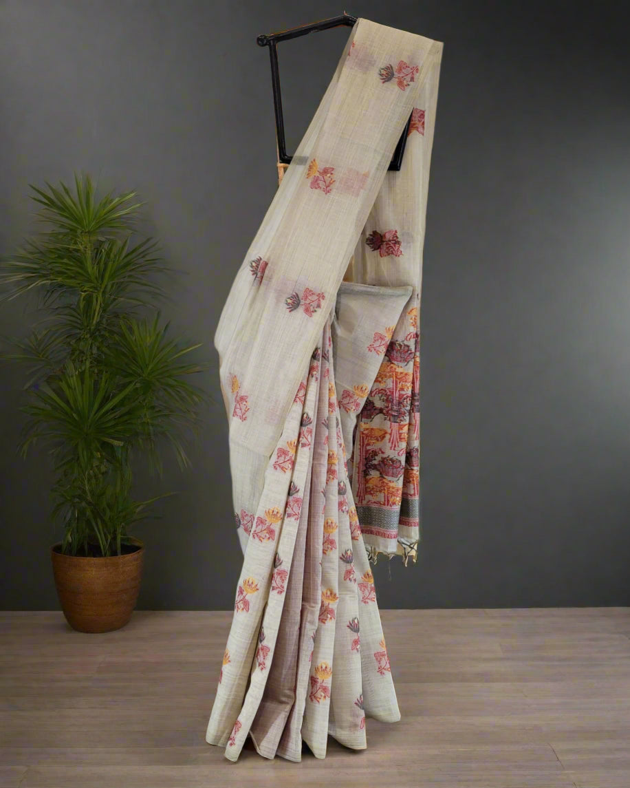 Orange Isha2 Cotton saree