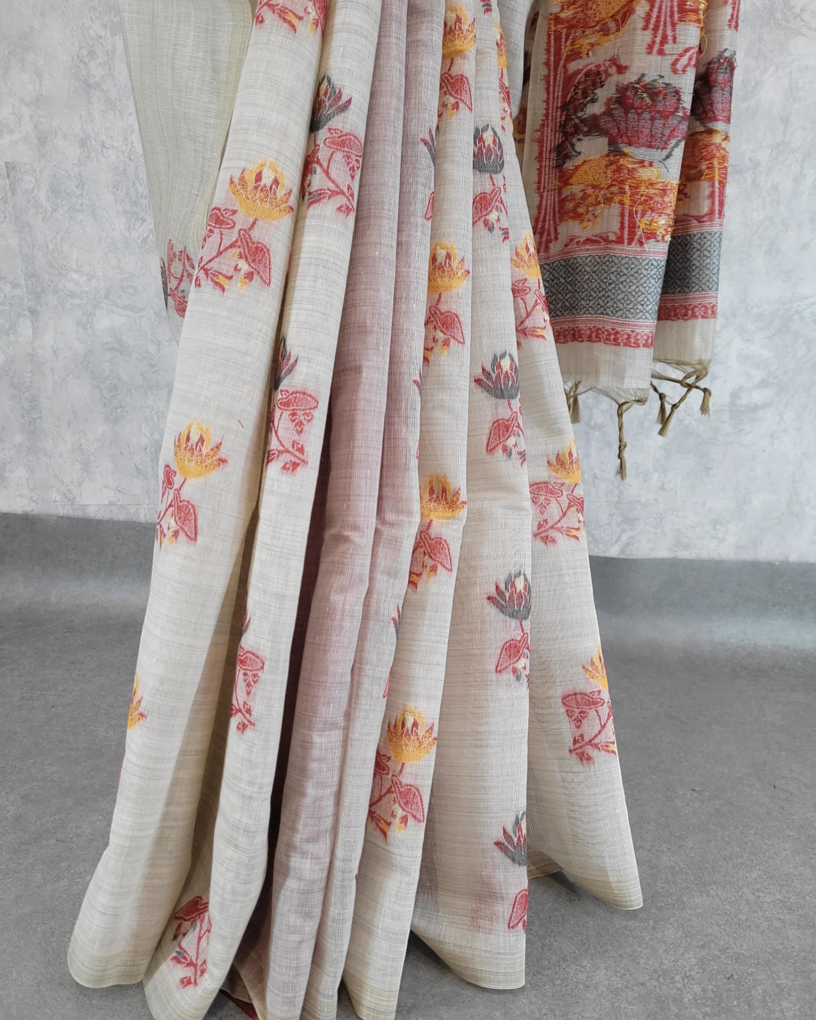 Orange Isha2 Cotton saree