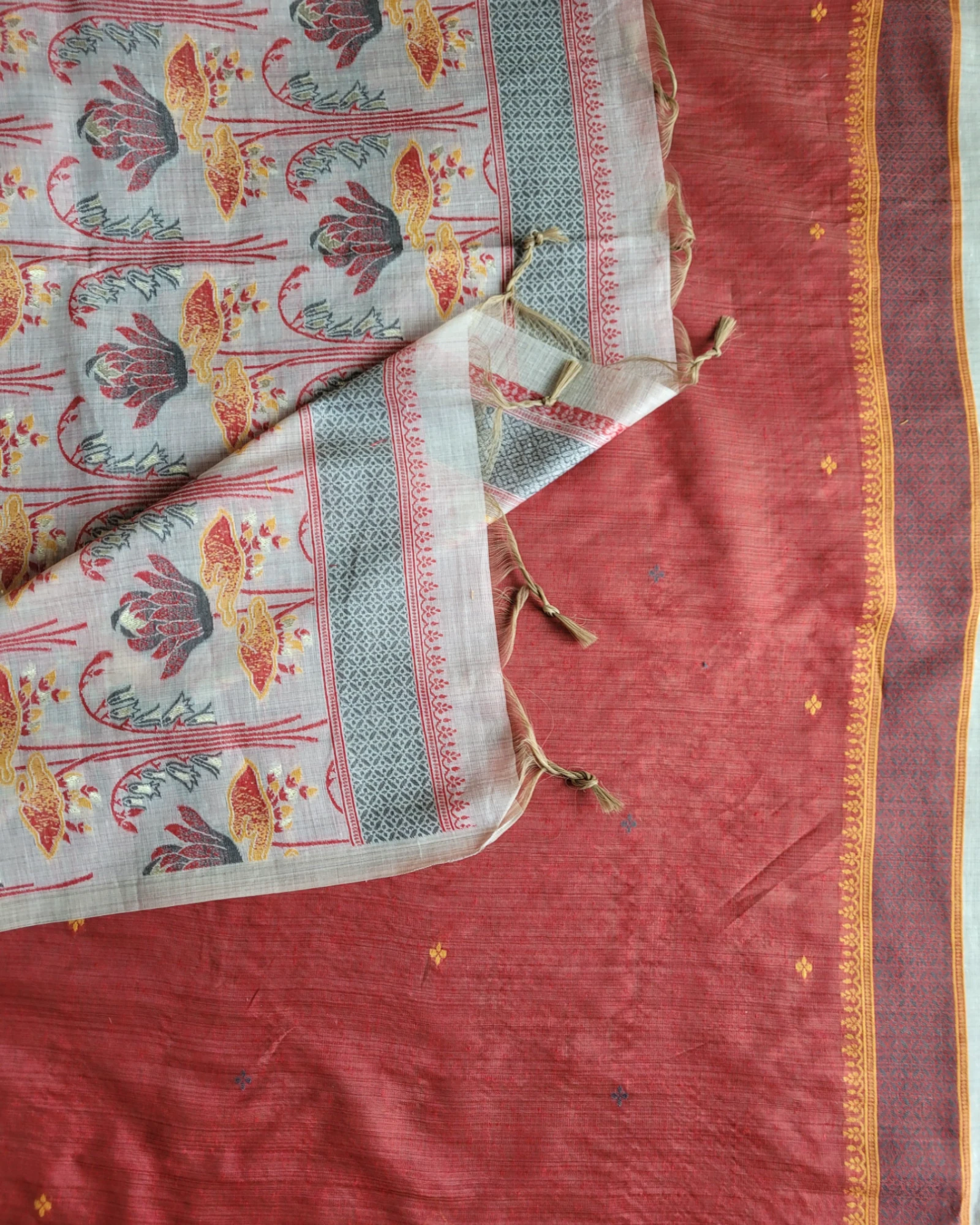 Orange Isha2 Cotton saree