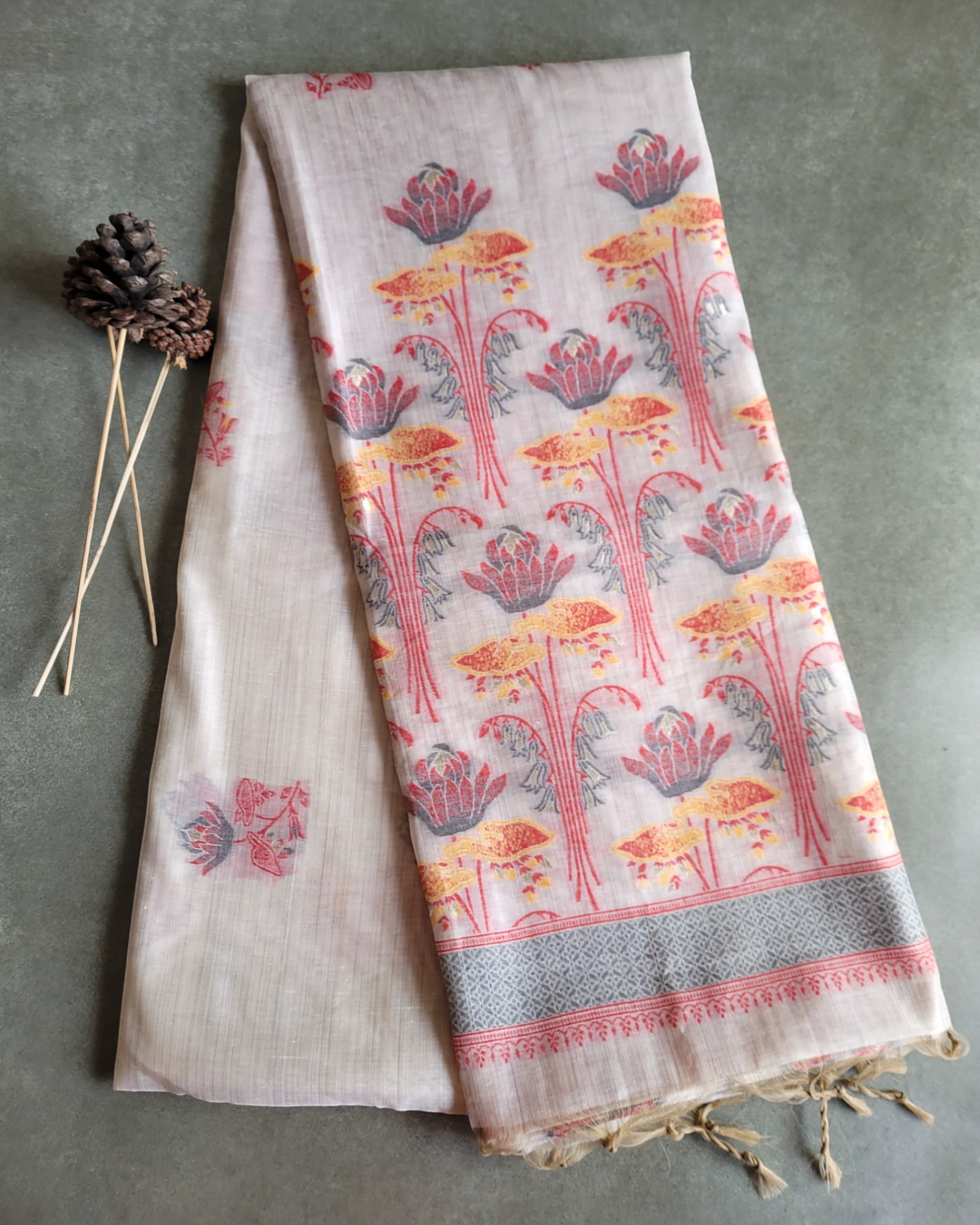 Orange Isha2 Cotton saree