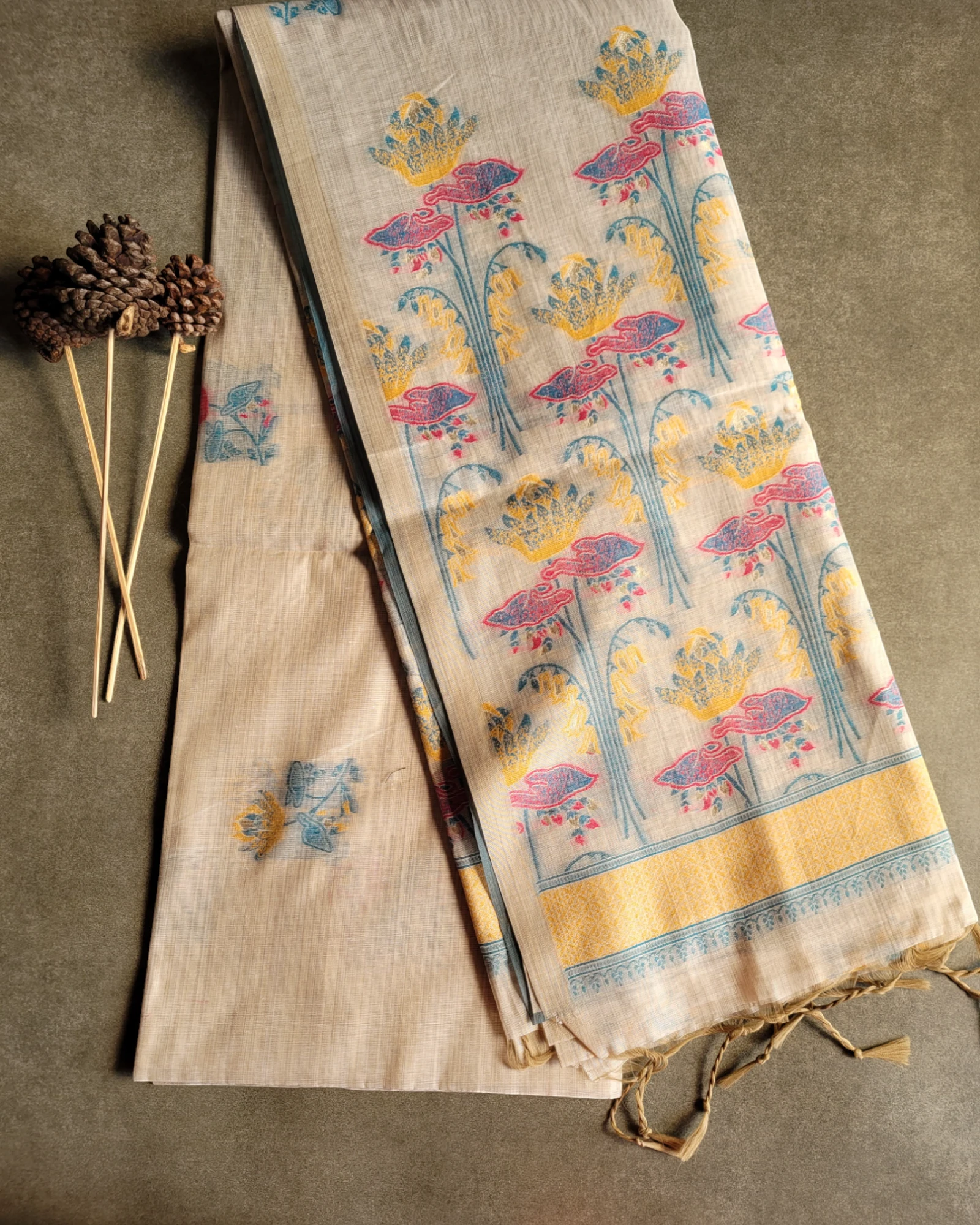 Blue Isha2 Cotton saree