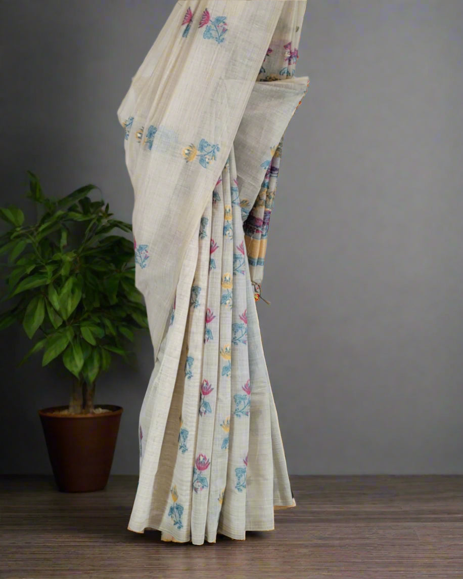 Blue Isha2 Cotton saree