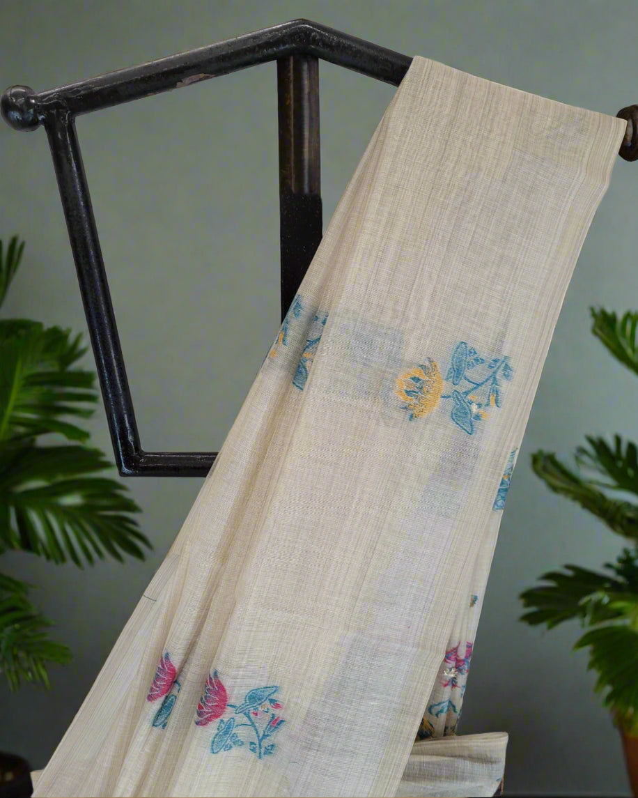 Blue Isha2 Cotton saree