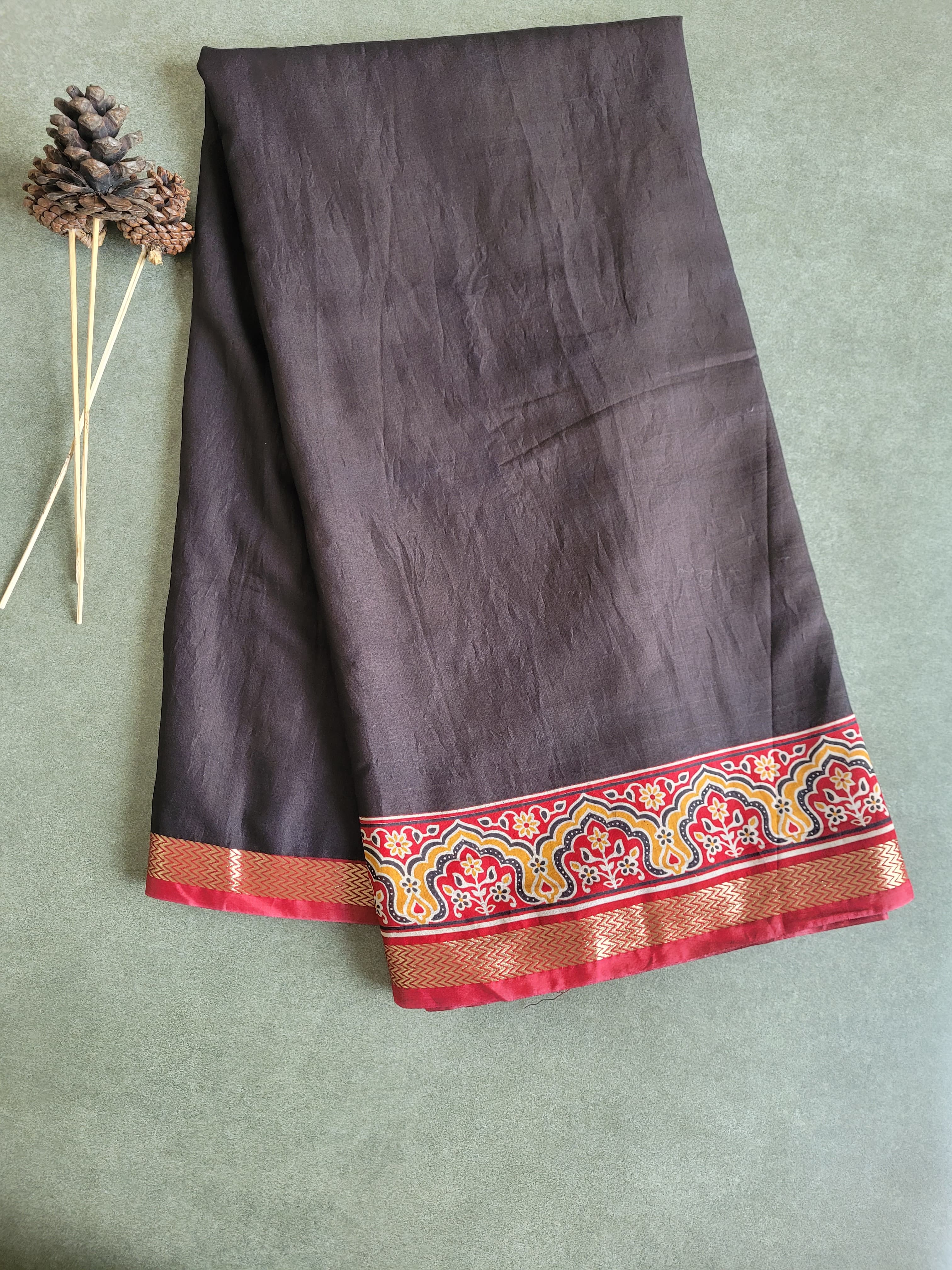 Black Krupa Mul saree
