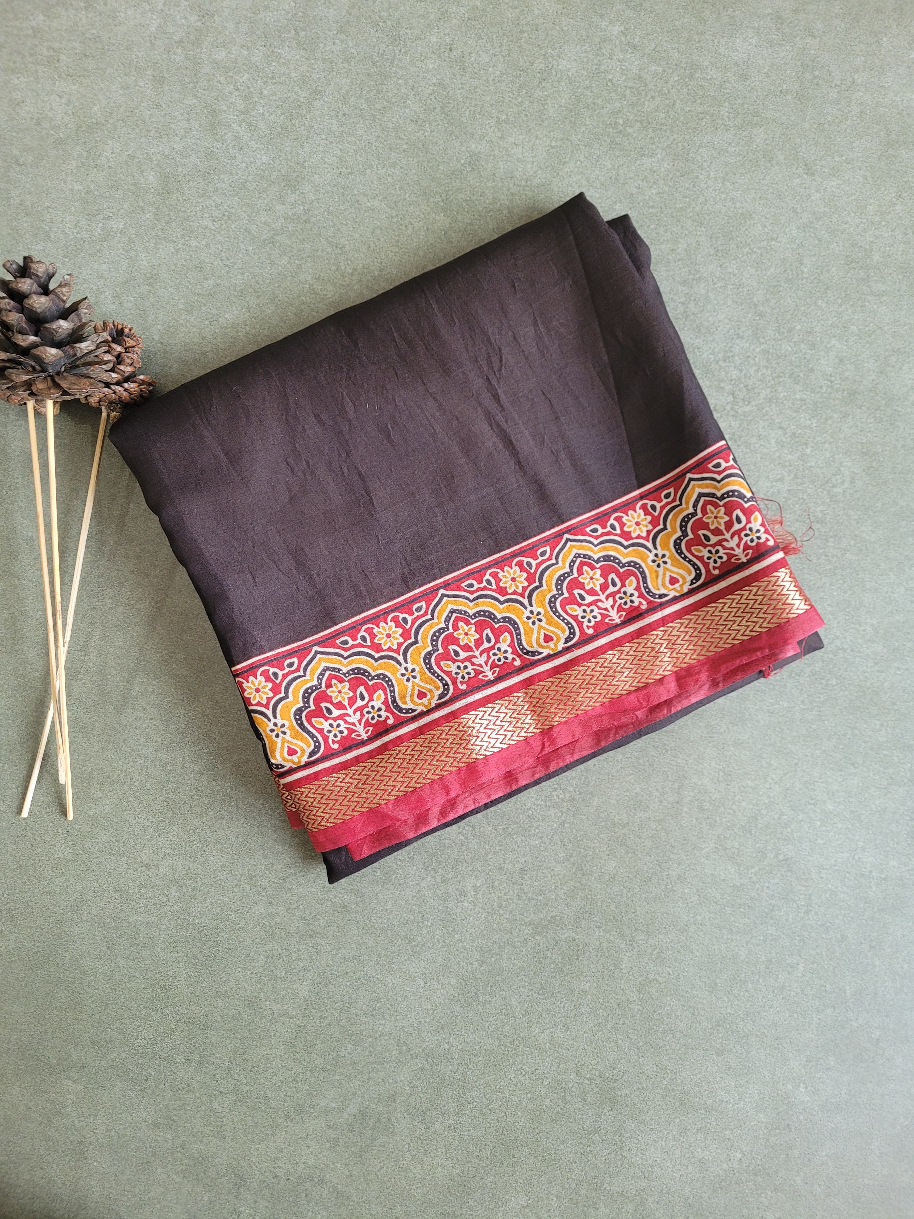Black Krupa Mul saree
