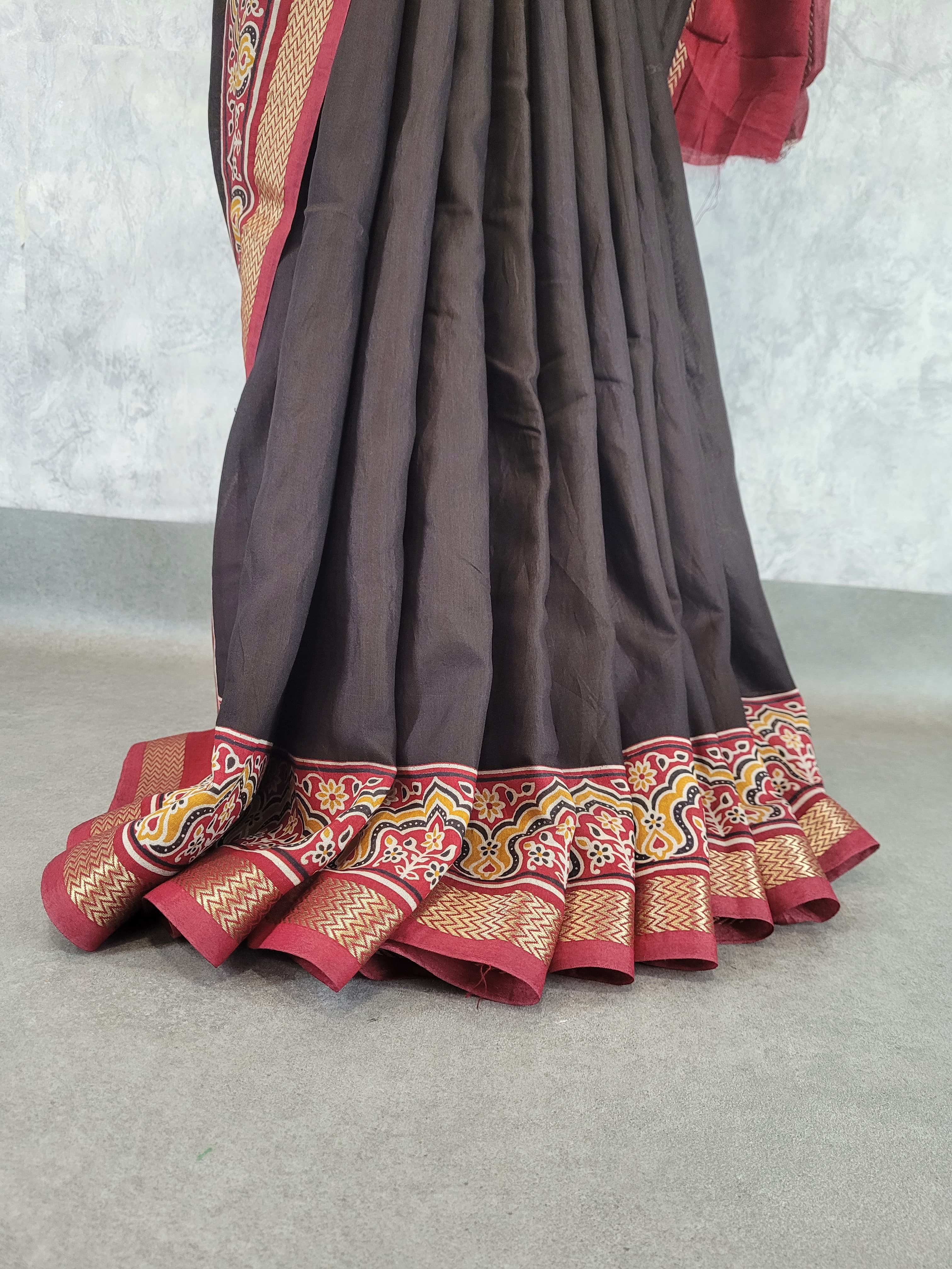 Black Krupa Mul saree