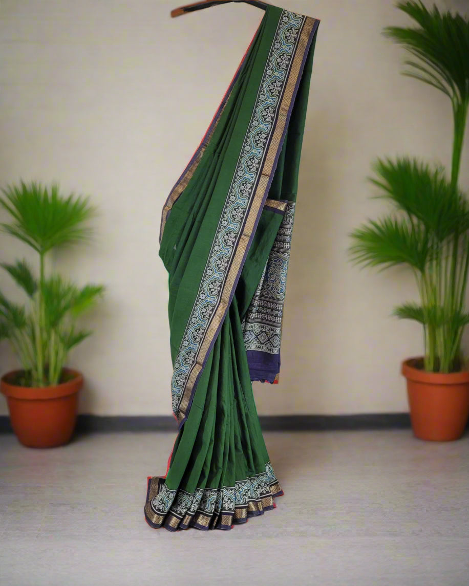 Green Krupa Mul saree
