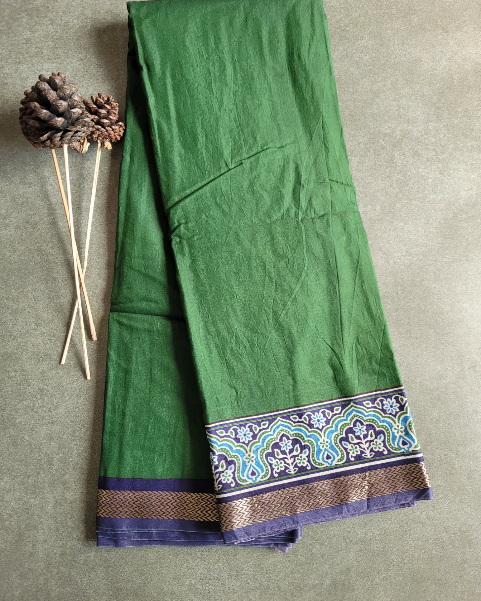 Green Krupa Mul saree