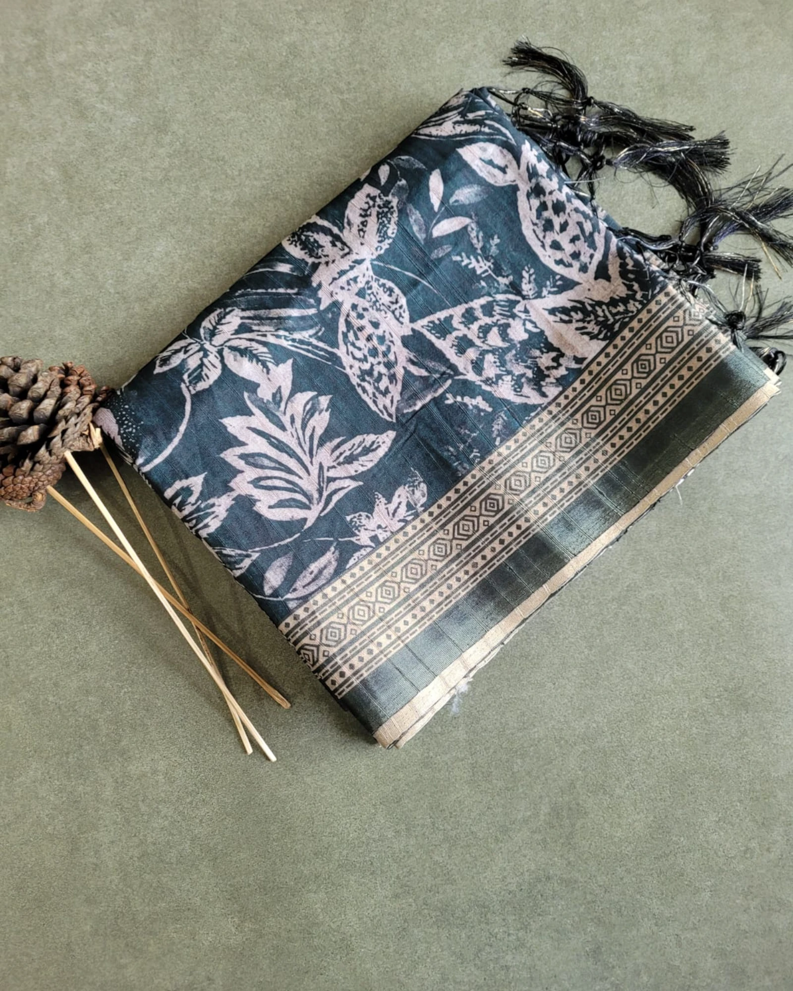 Green Kriti Tussar saree