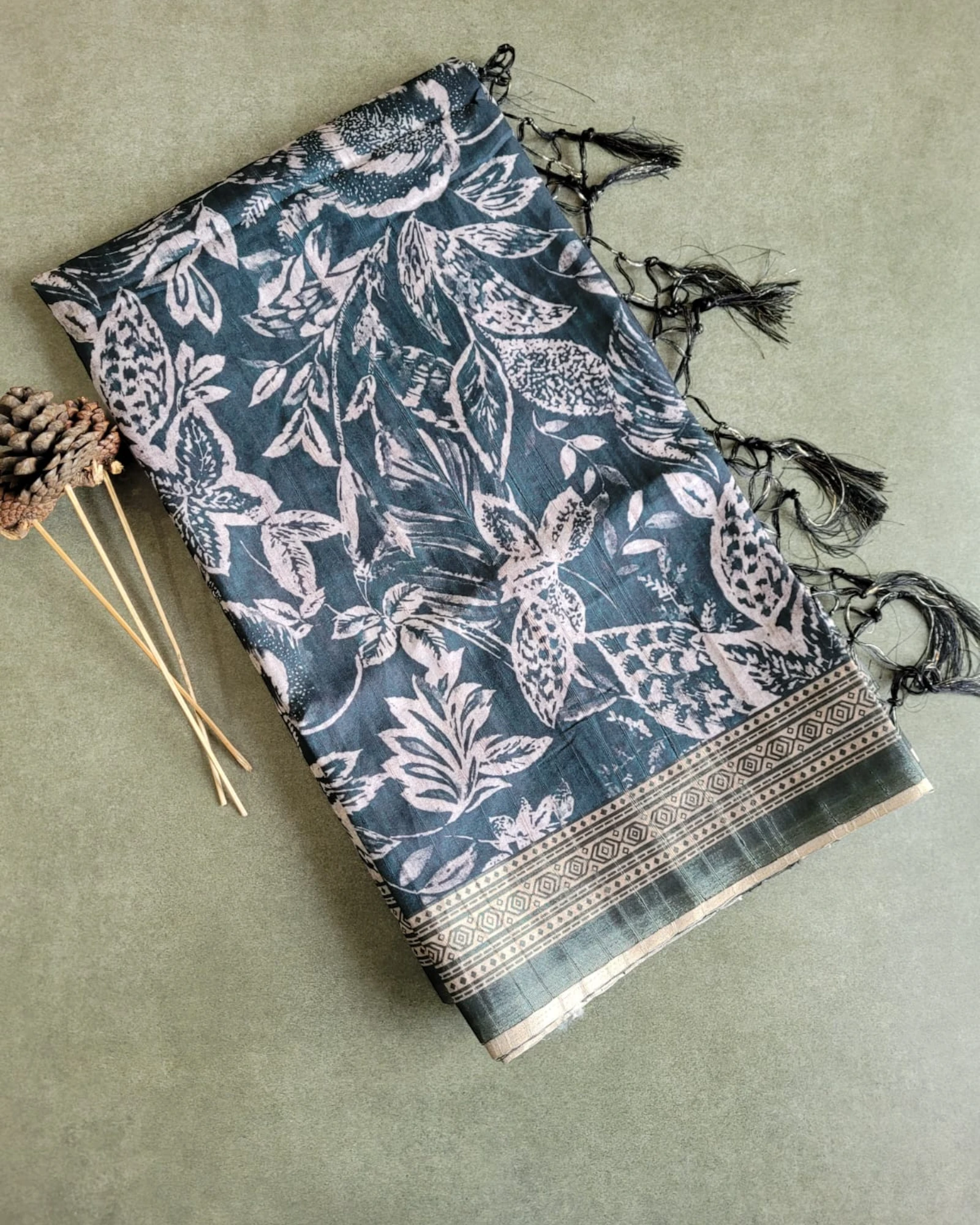 Green Kriti Tussar saree