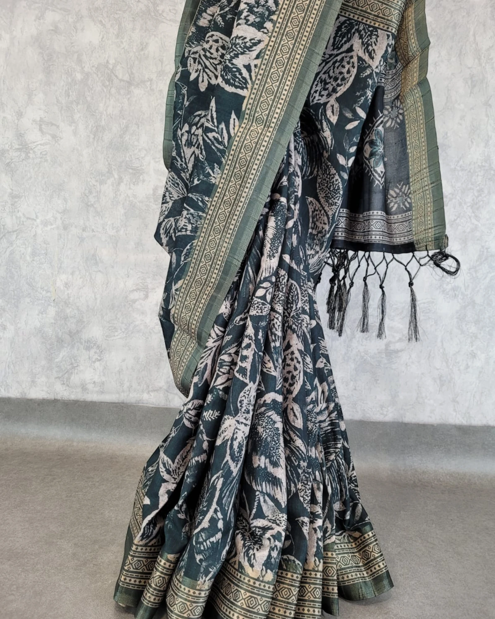 Green Kriti Tussar saree