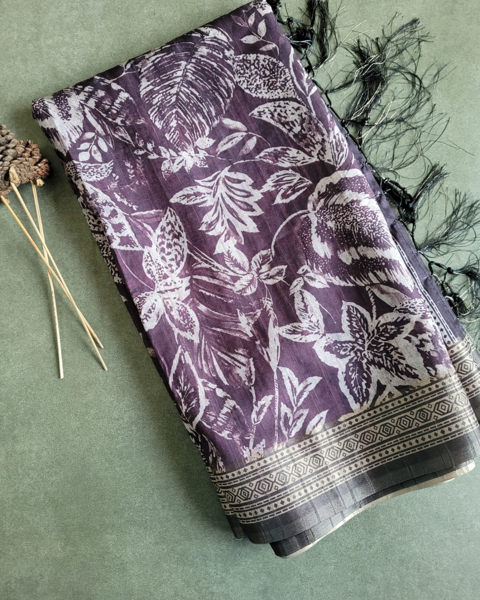 Maroon Kriti Tussar saree