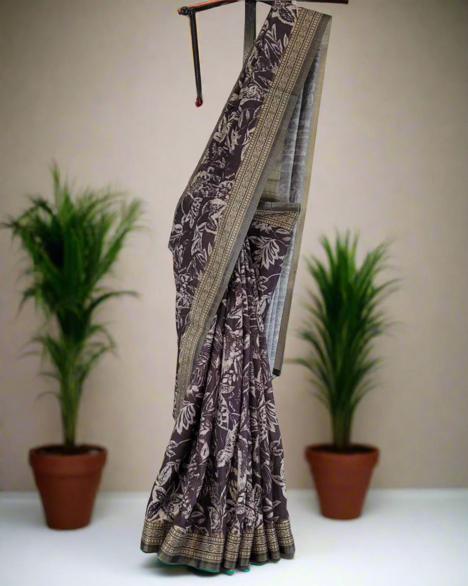 Maroon Kriti Tussar saree