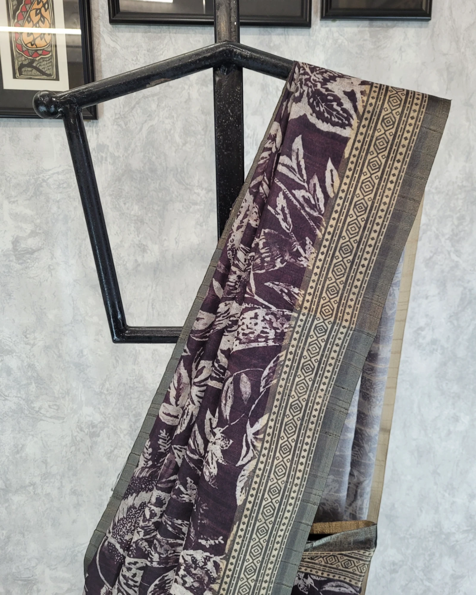 Maroon Kriti Tussar saree