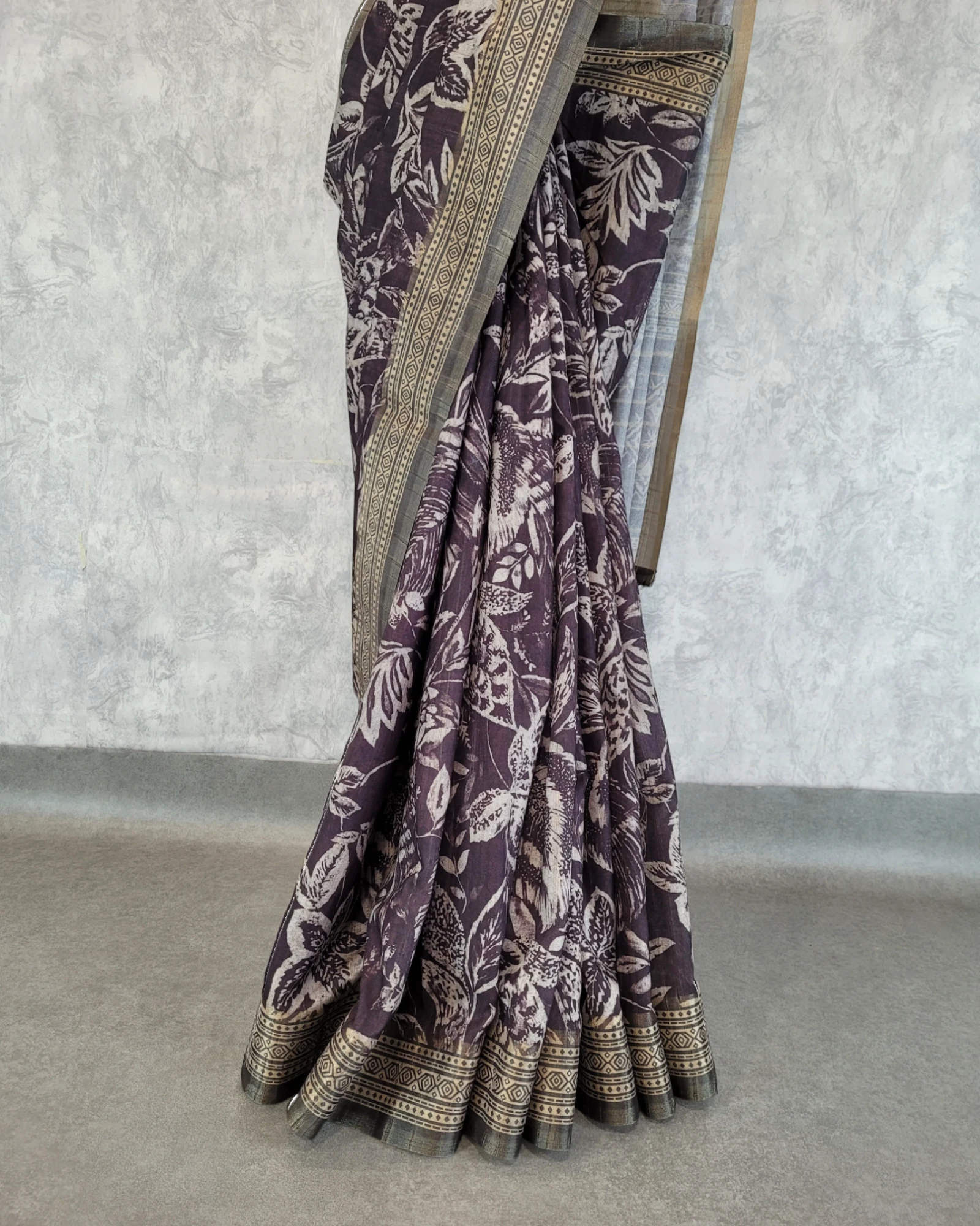 Maroon Kriti Tussar saree