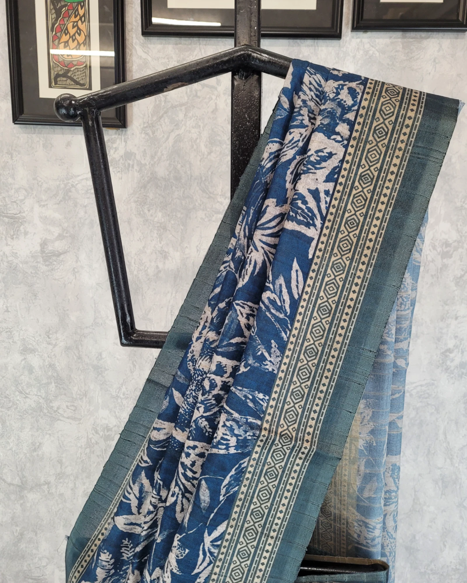 Blue Kriti Tussar saree