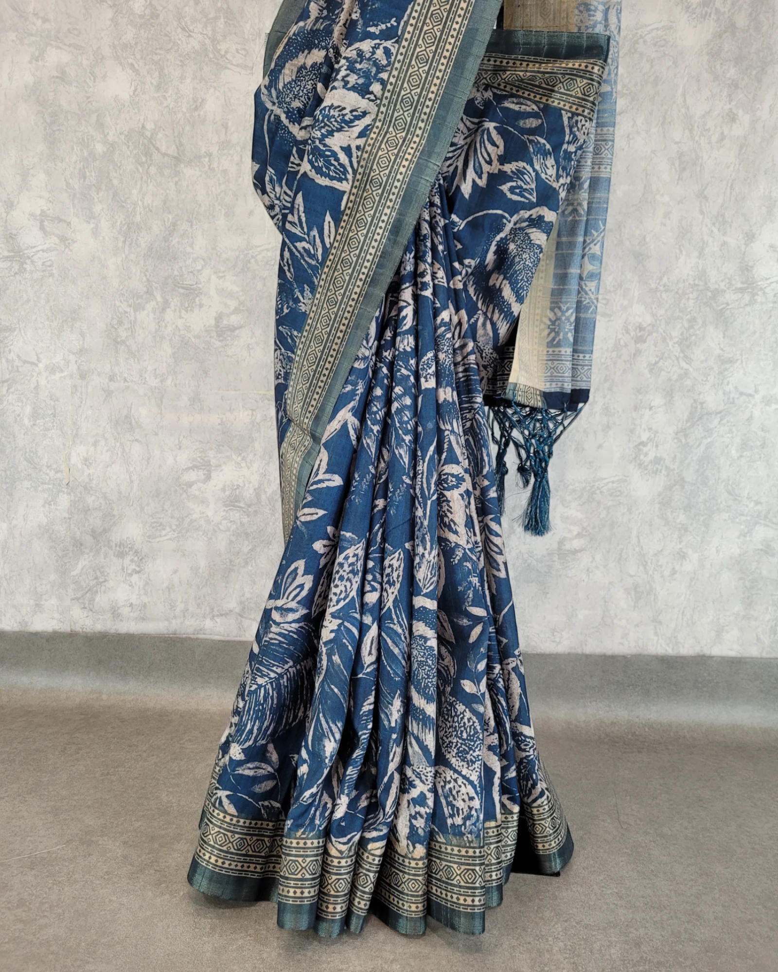 Blue Kriti Tussar saree