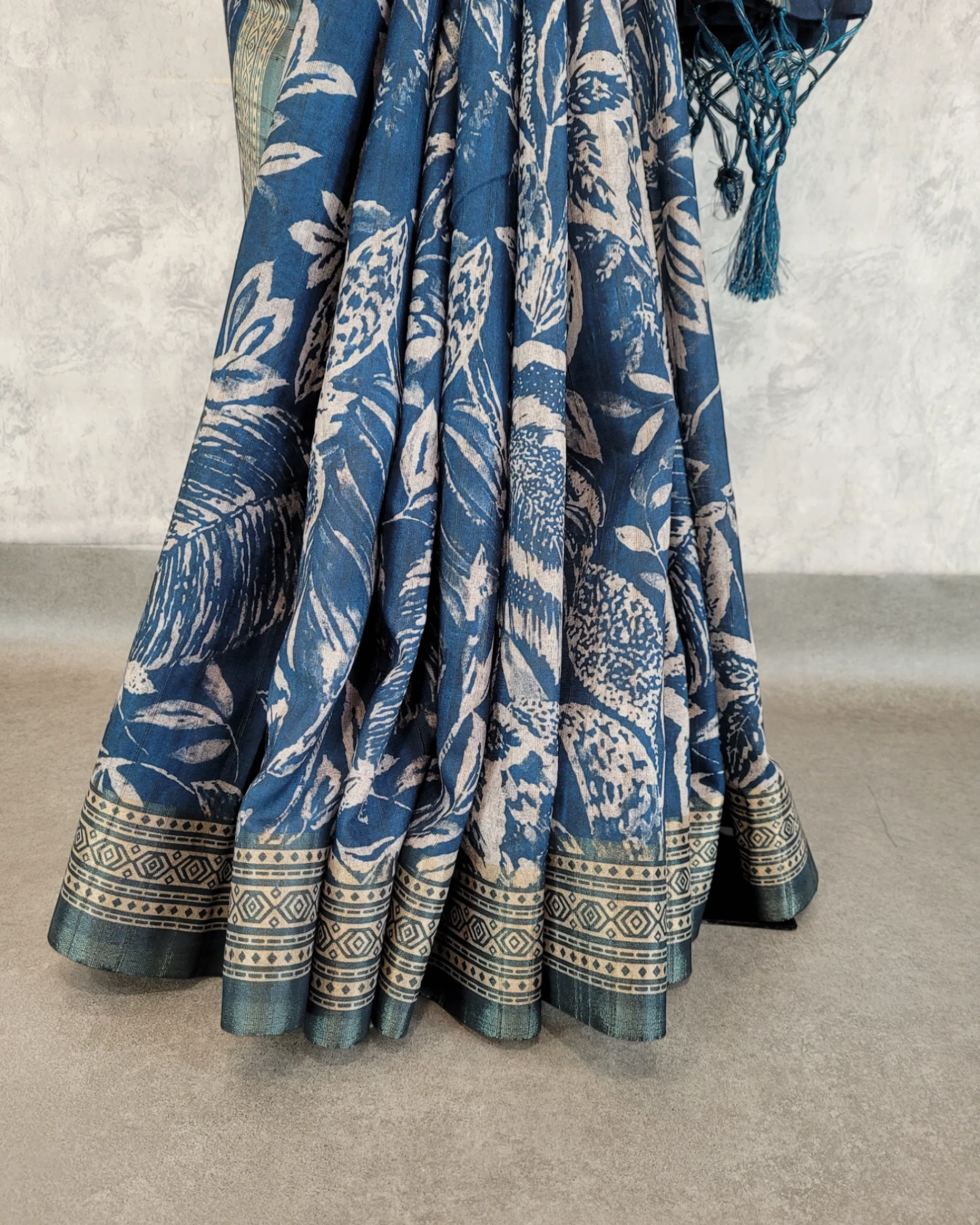 Blue Kriti Tussar saree