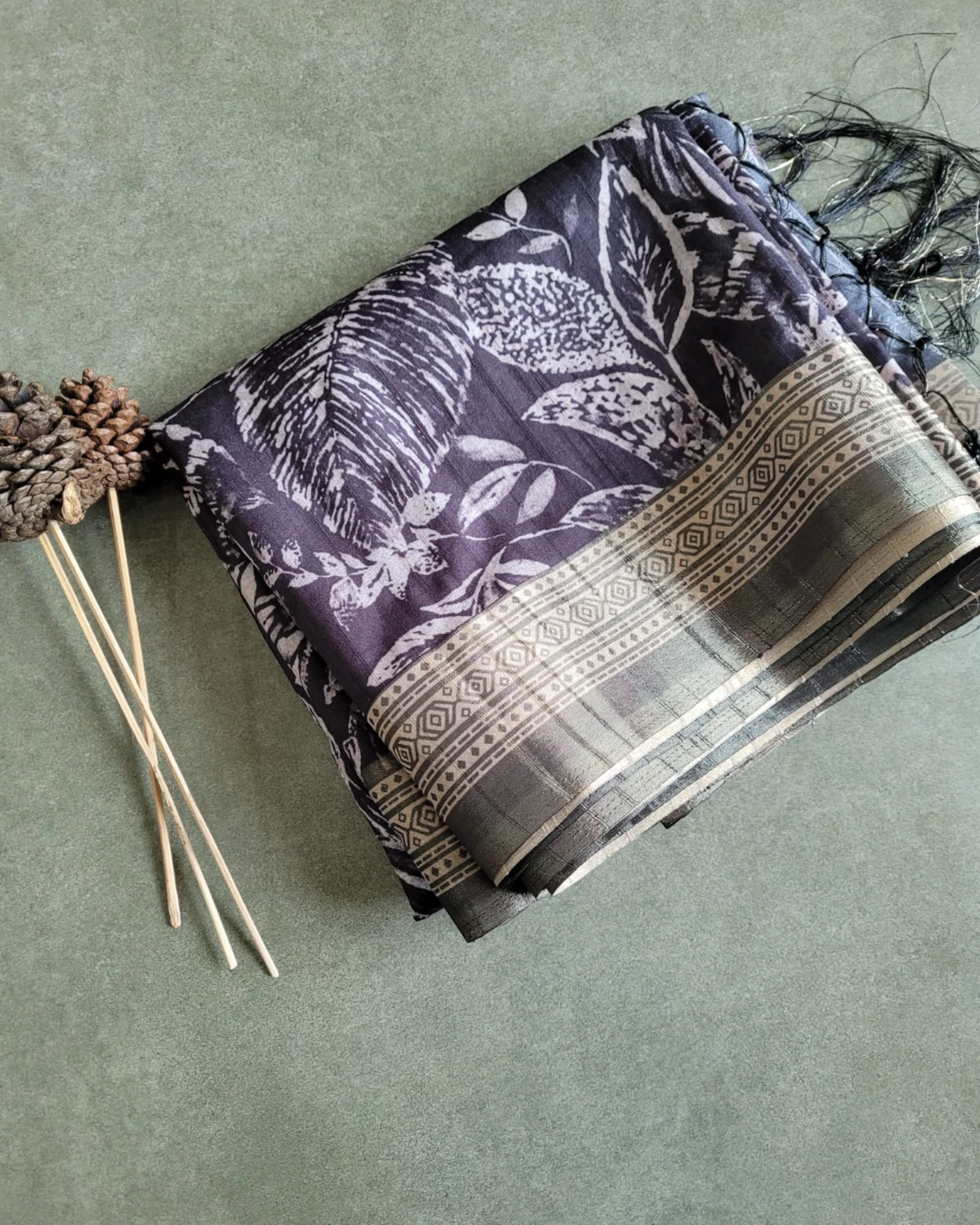 Slate Kriti Tussar saree