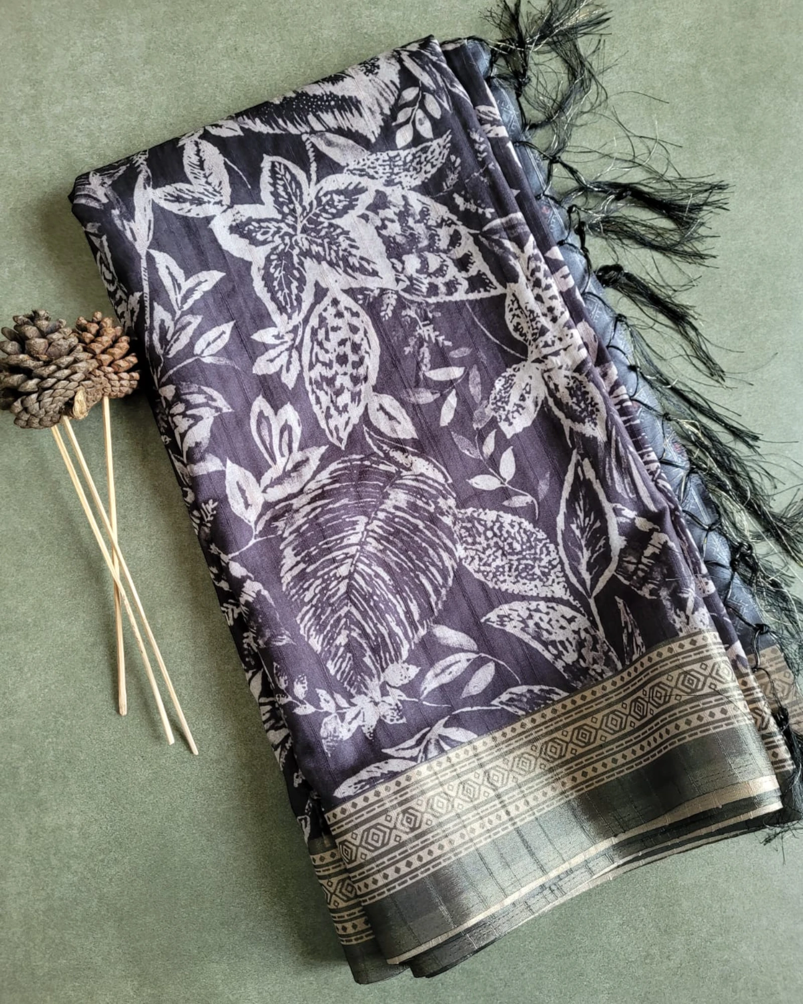 Slate Kriti Tussar saree