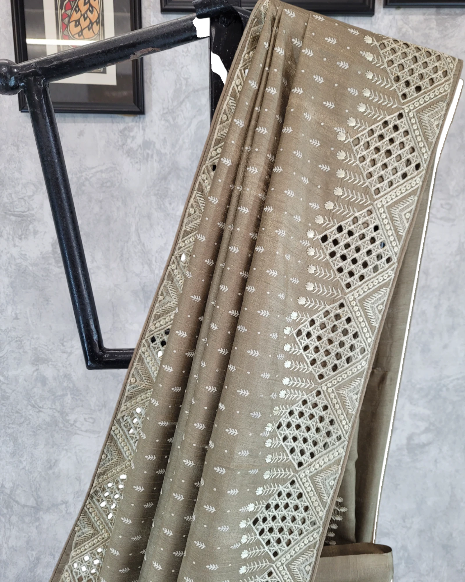 Grey2 Mahi Tussar Saree