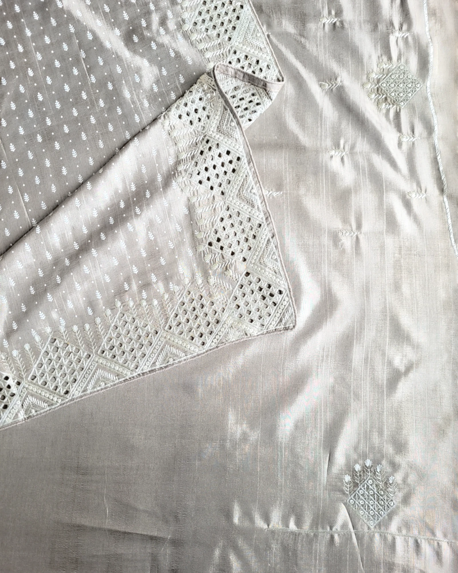 Grey2 Mahi Tussar Saree