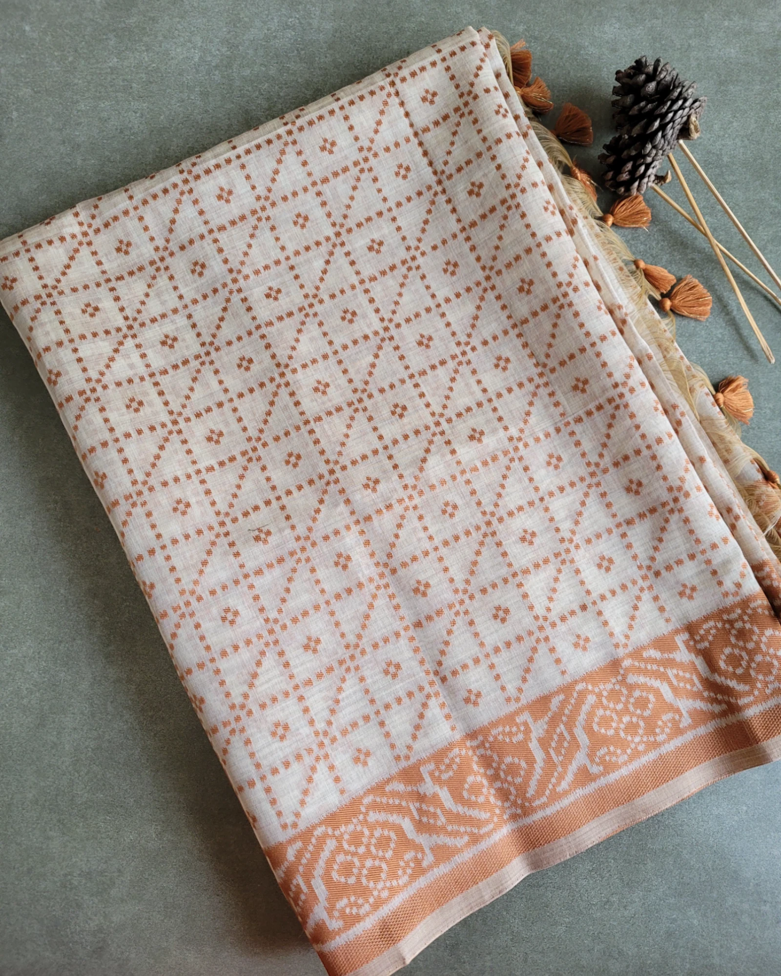 Brown Isha4 Cotton saree