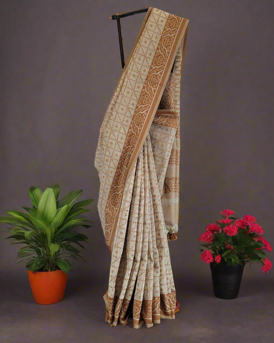 Brown Isha4 Cotton saree