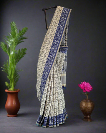 Blue Isha4 Cotton saree