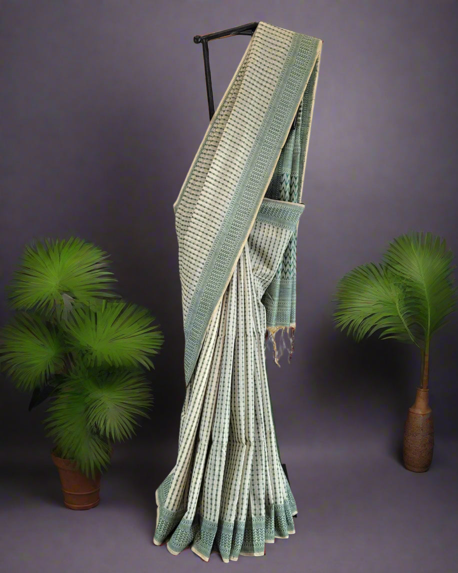 Green Zodha Cotton saree