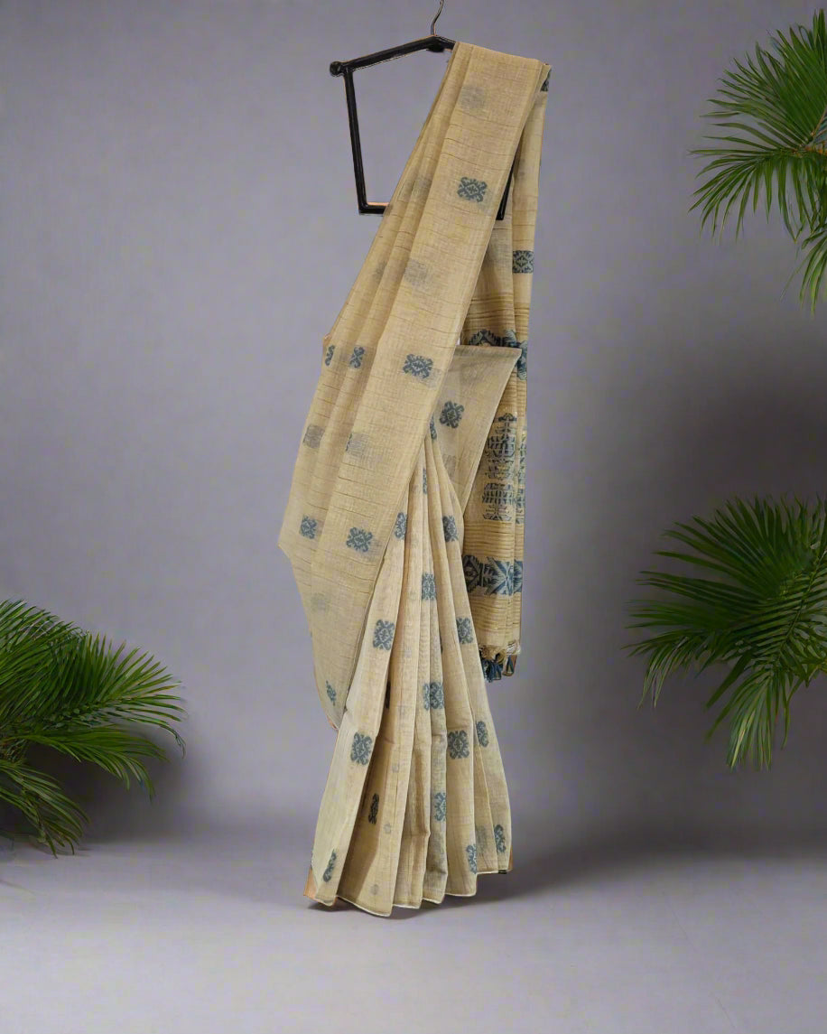 Blue Shreya2 Tussar saree